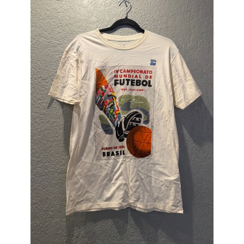 FIFA Mens IV Campeonato Mundial de Futebol Brasil 1950 World Cup T-Shirt Medium
